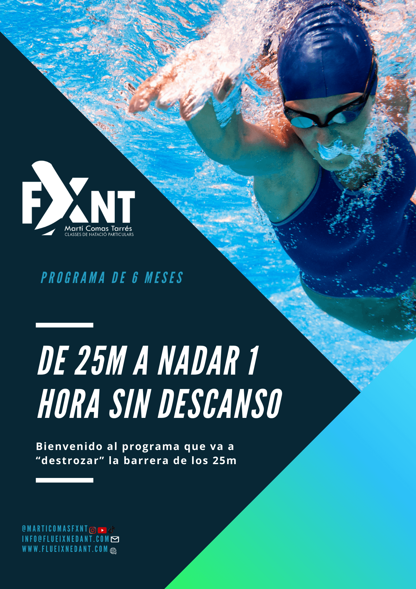 De 25m a nadar 1 hora sin descansos